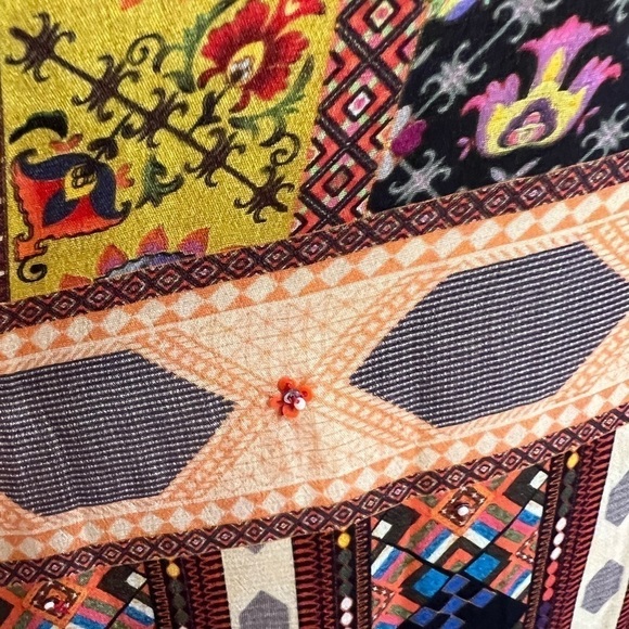 TANVI KEDIA NWOT for Anthropologie Agatha multicolor bohemian long sleeve dress - Picture 12 of 15